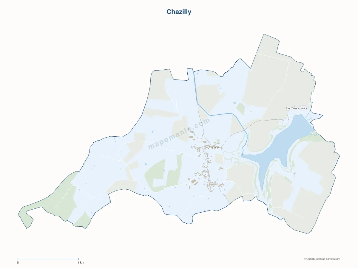 Carte de Chazilly à personnaliser