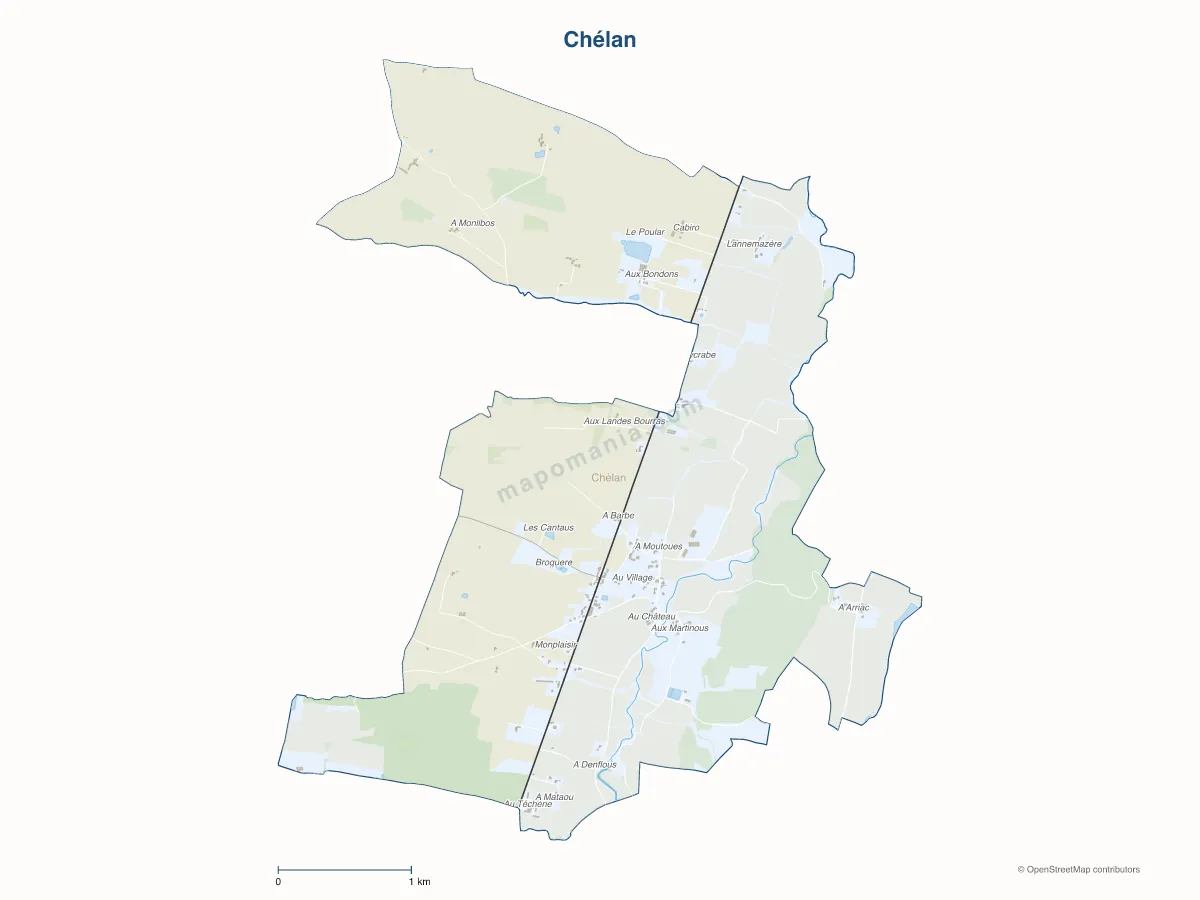Carte de Chélan à personnaliser