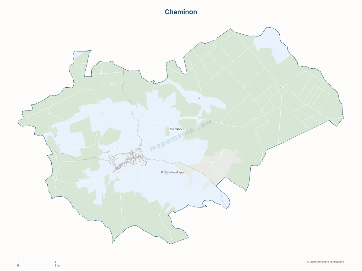 Carte de Cheminon à personnaliser