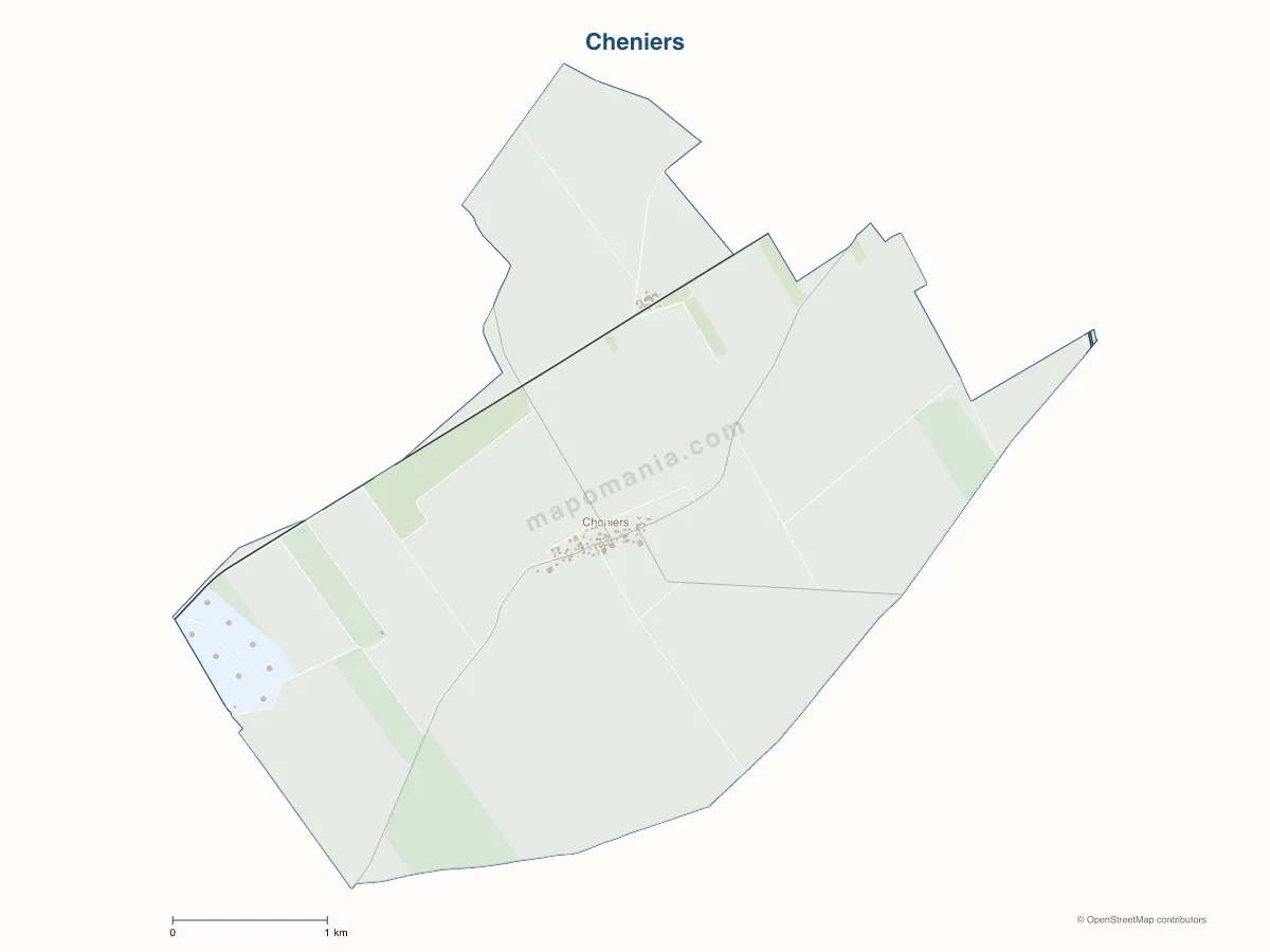 Carte de Cheniers à personnaliser