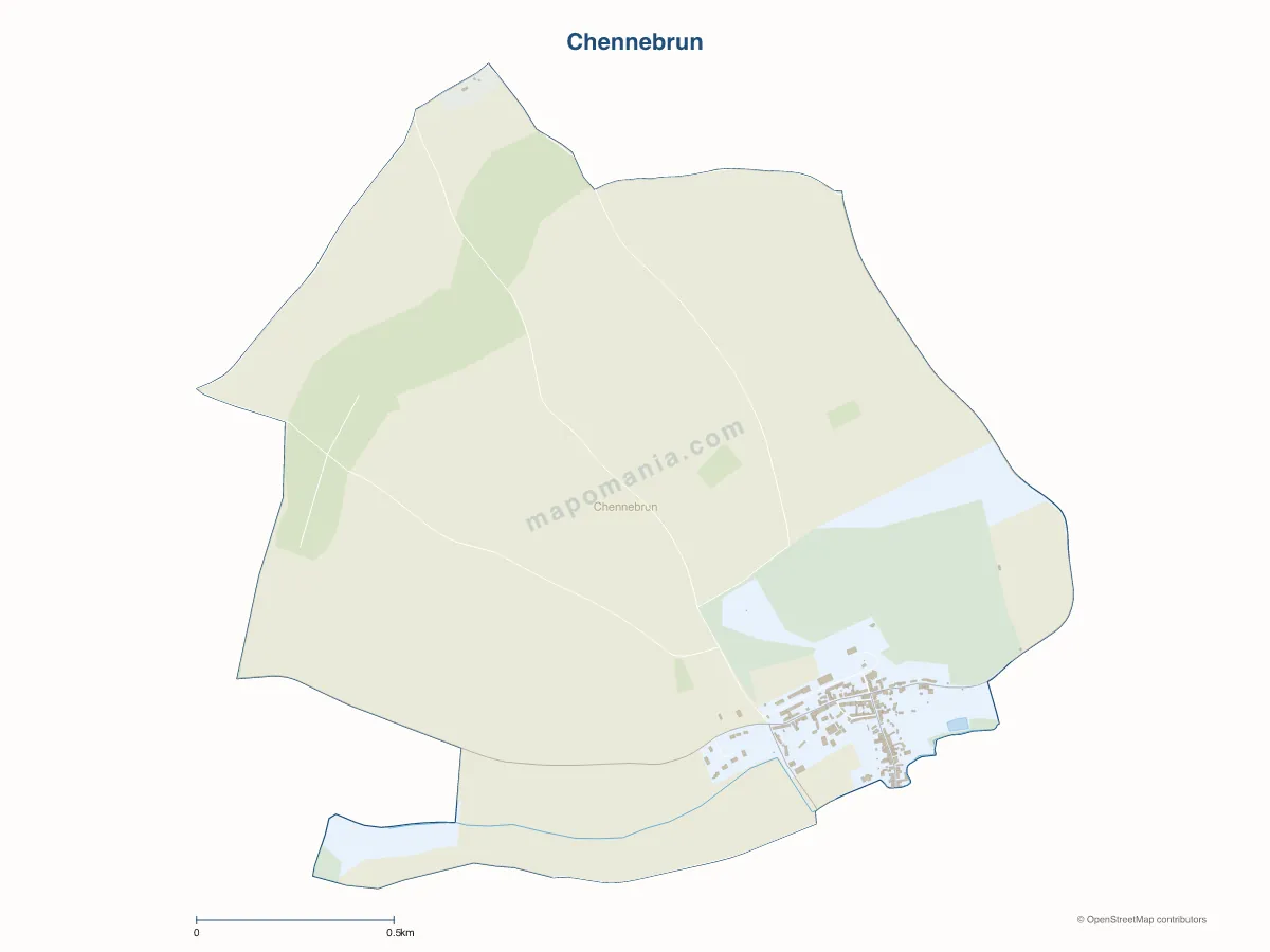 Carte de Chennebrun à personnaliser