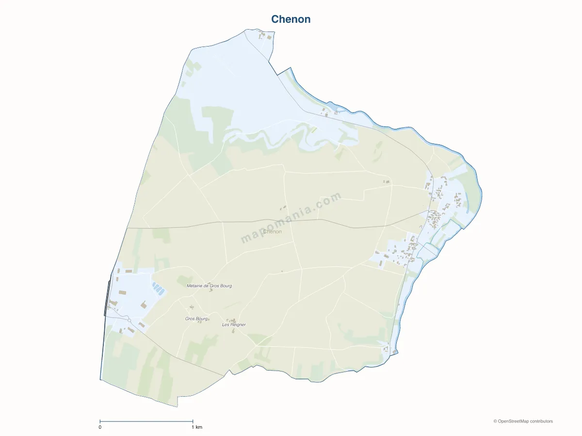 Carte de Chenon à personnaliser