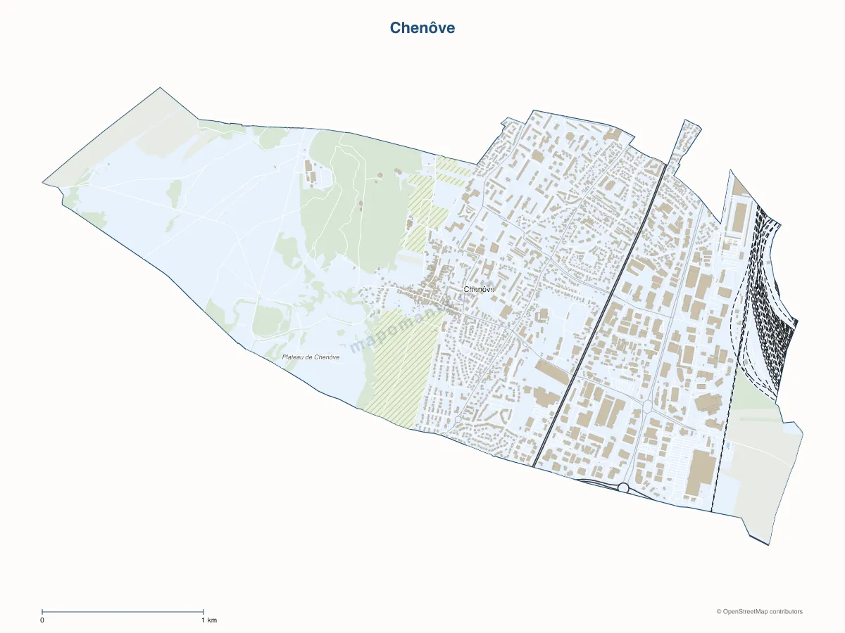 Carte de Chenôve à personnaliser