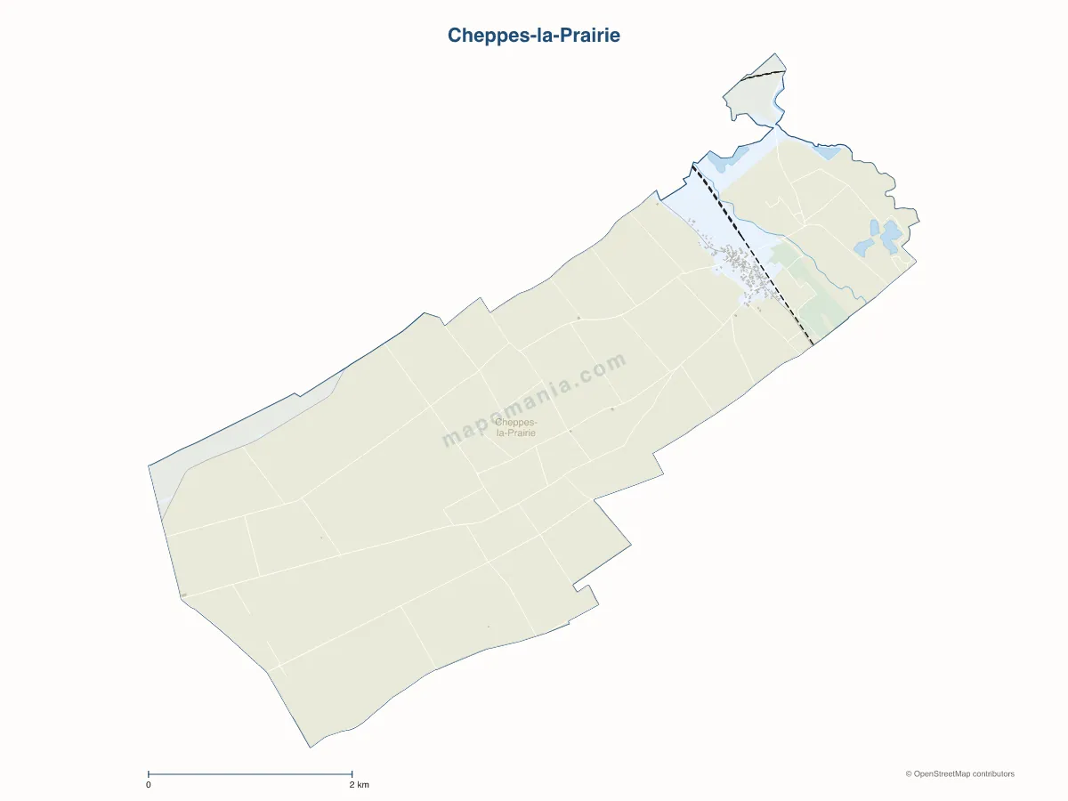 Carte de Cheppes-la-Prairie à personnaliser