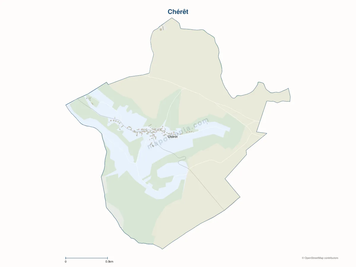 Carte de Chérêt à personnaliser