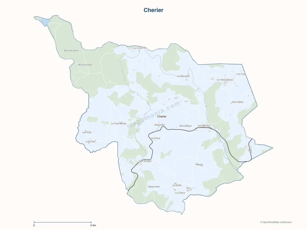 Carte de Cherier à personnaliser