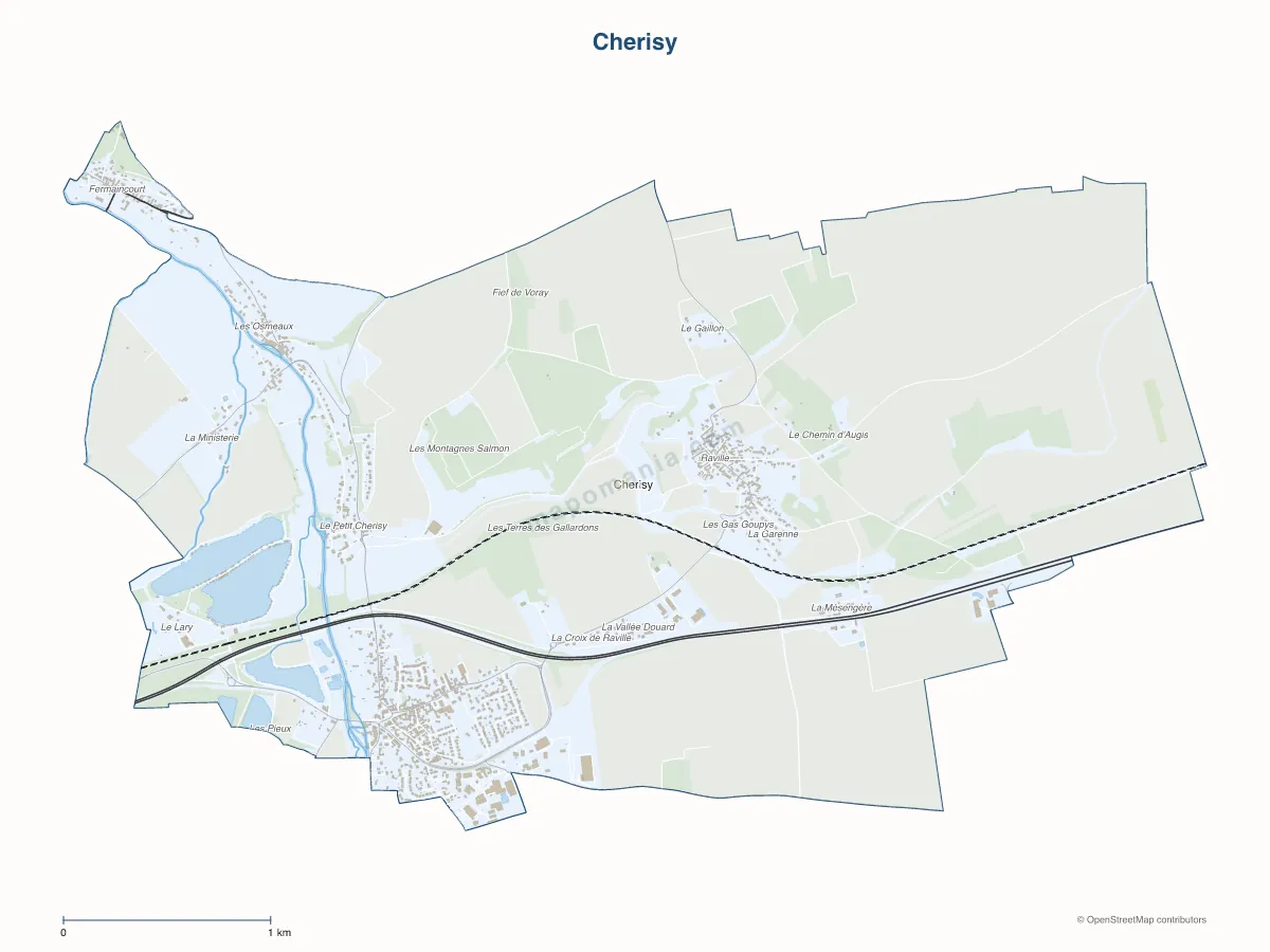 Carte de Cherisy à personnaliser