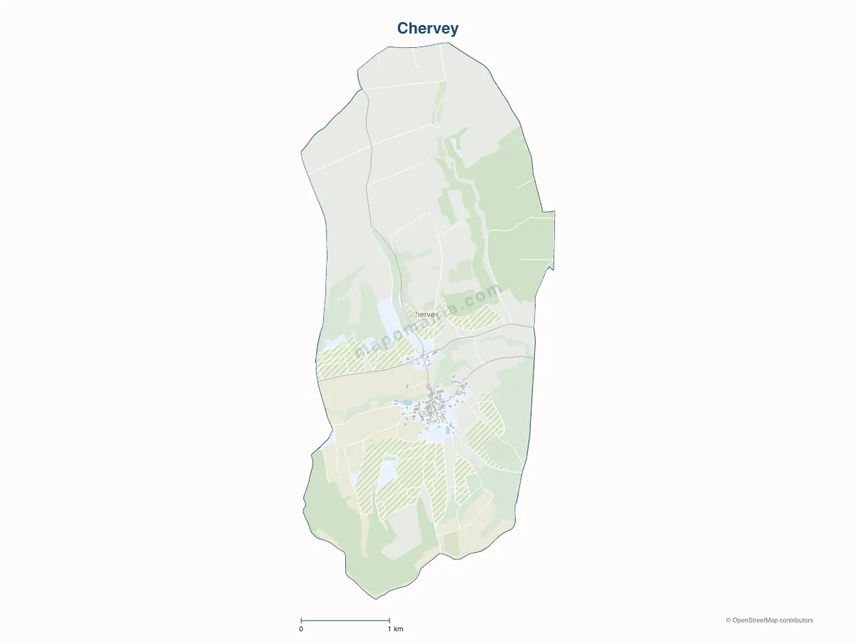 Carte de Chervey à personnaliser
