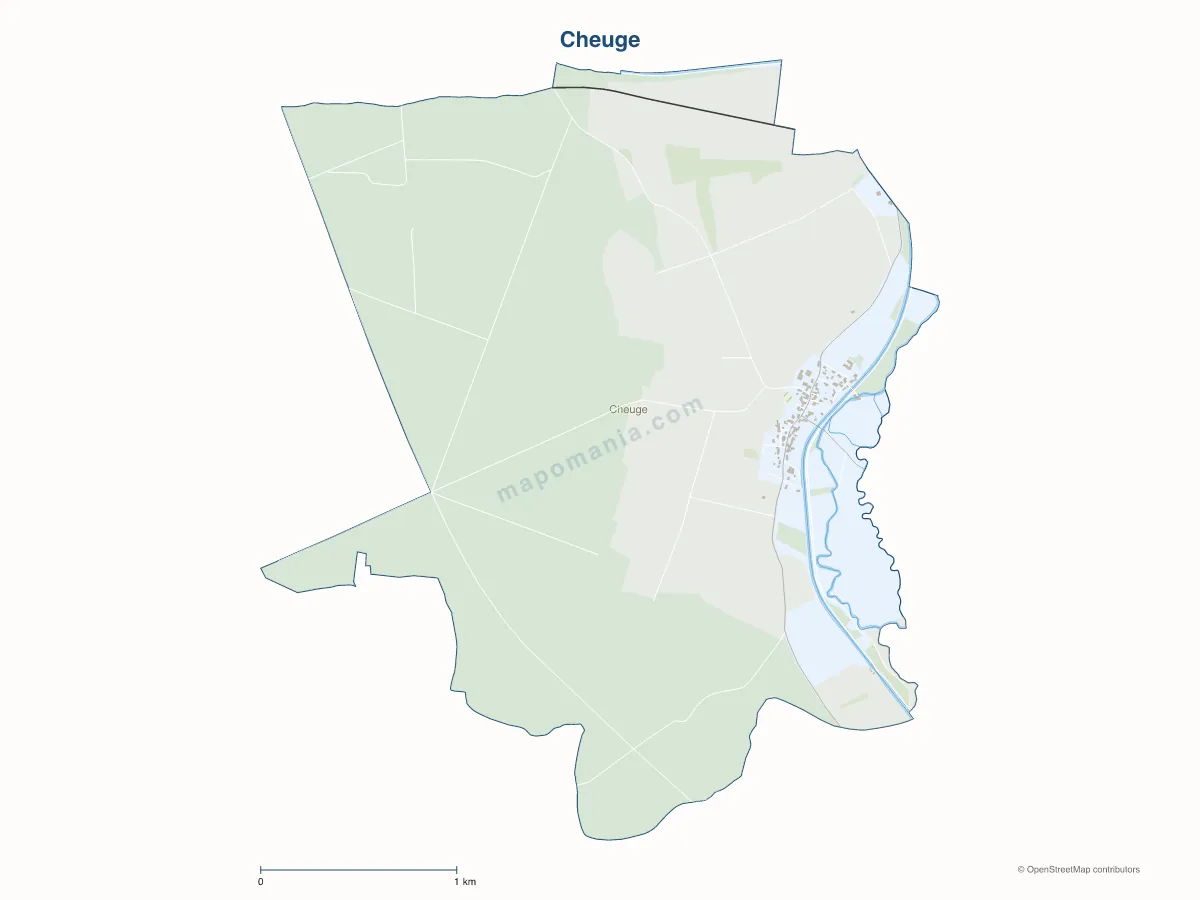 Carte de Cheuge à personnaliser