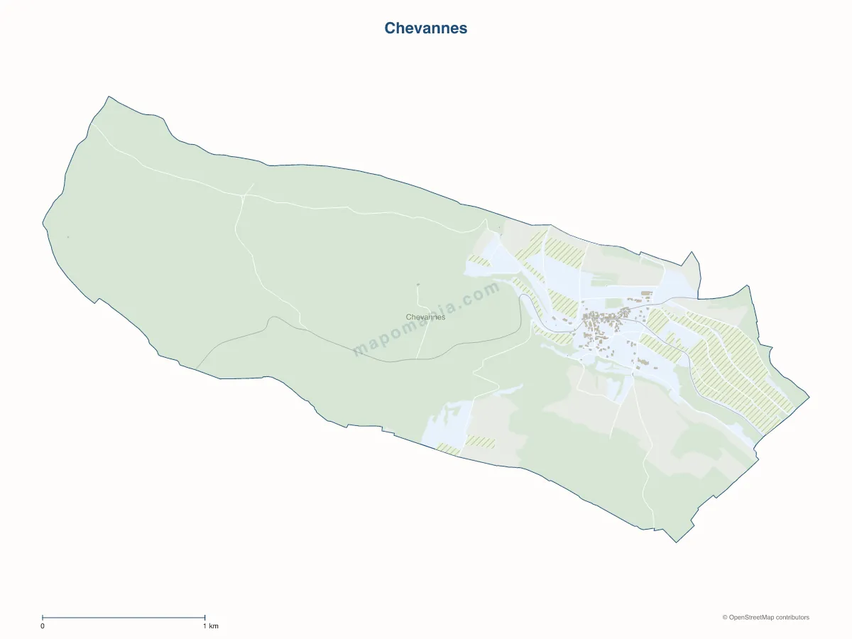 Carte de Chevannes à personnaliser