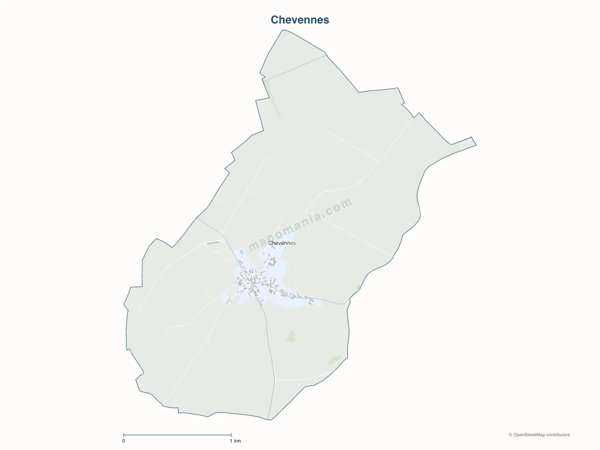 Carte de Chevennes à personnaliser