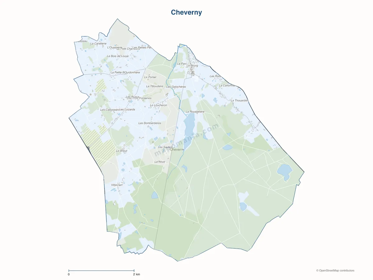 Carte de Cheverny à personnaliser