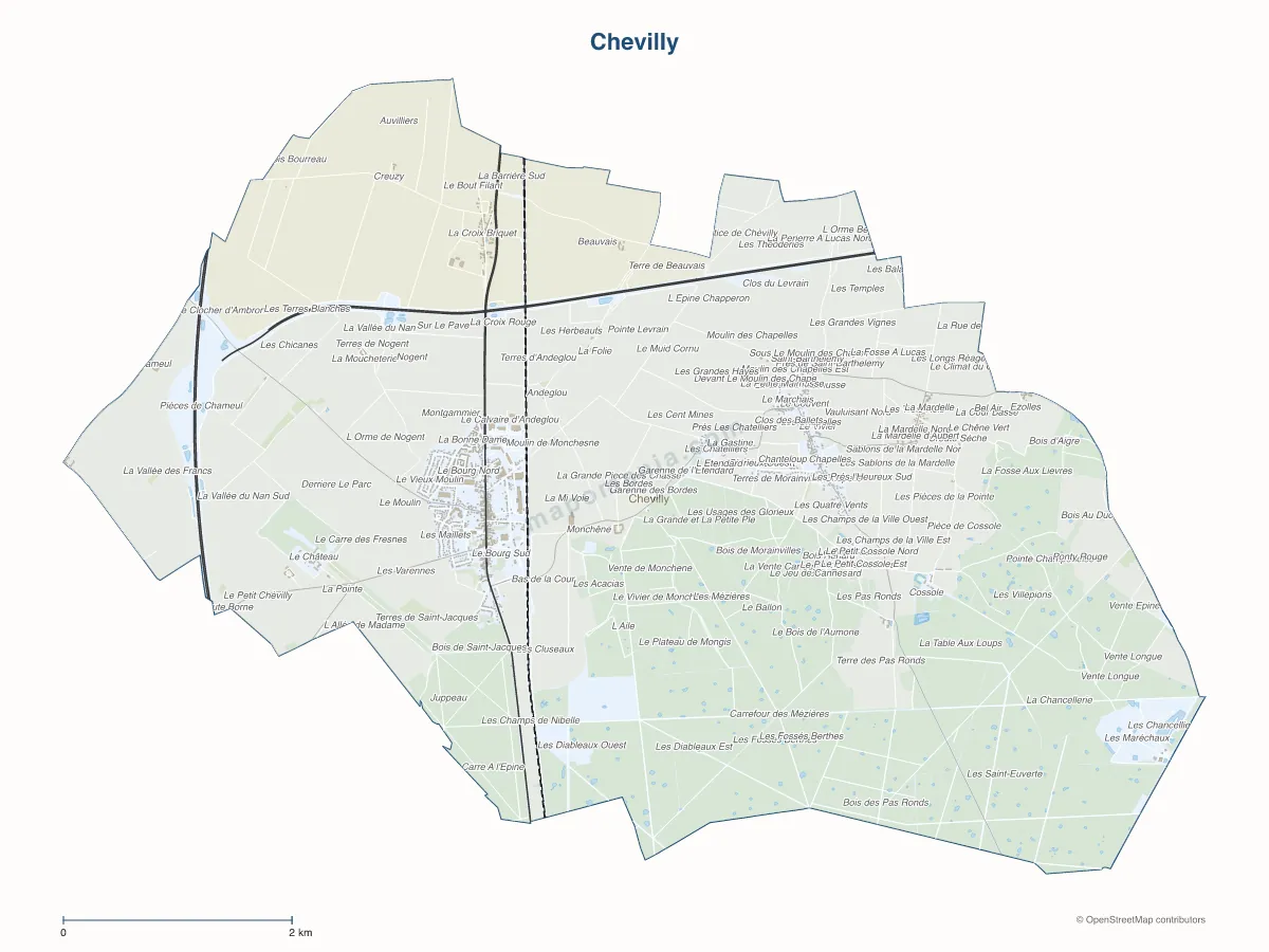 Carte de Chevilly à personnaliser