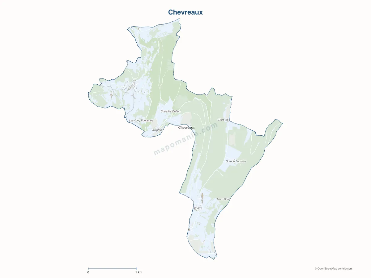 Carte de Chevreaux à personnaliser