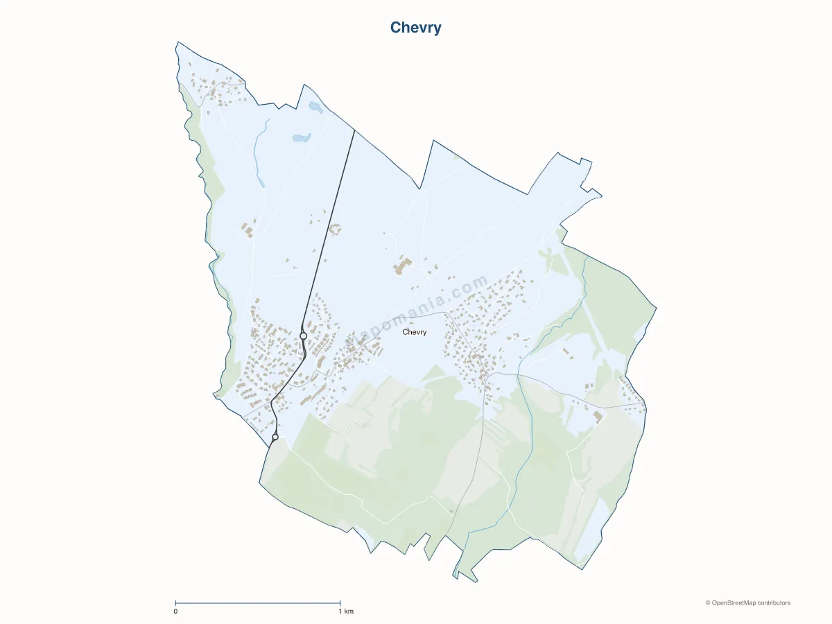 Carte de Chevry à personnaliser