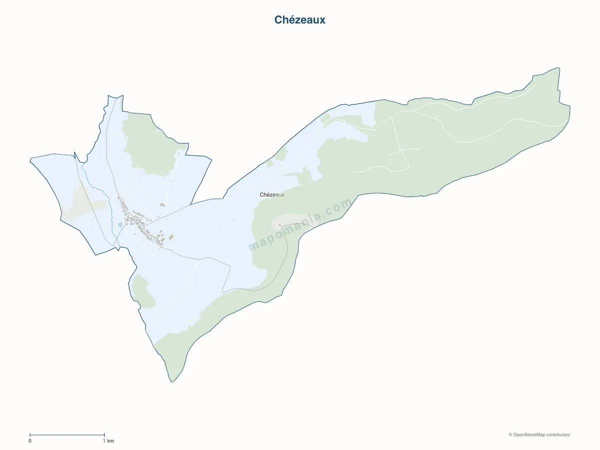 Carte de Chézeaux à personnaliser