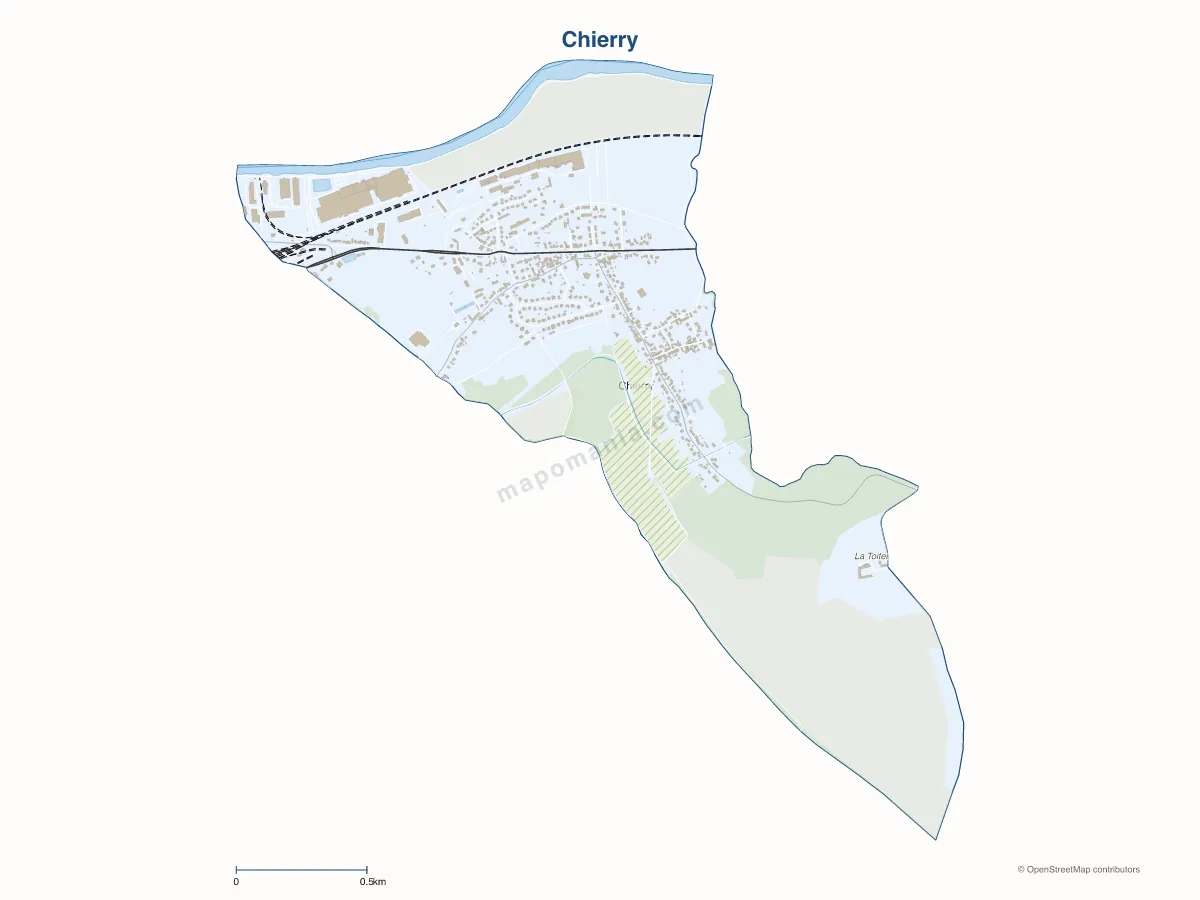 Carte de Chierry à personnaliser