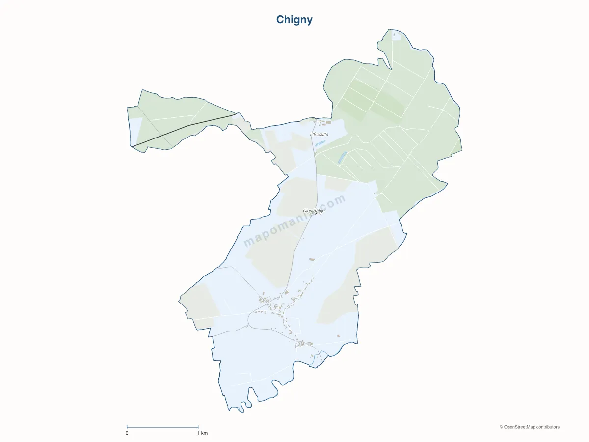 Carte de Chigny à personnaliser