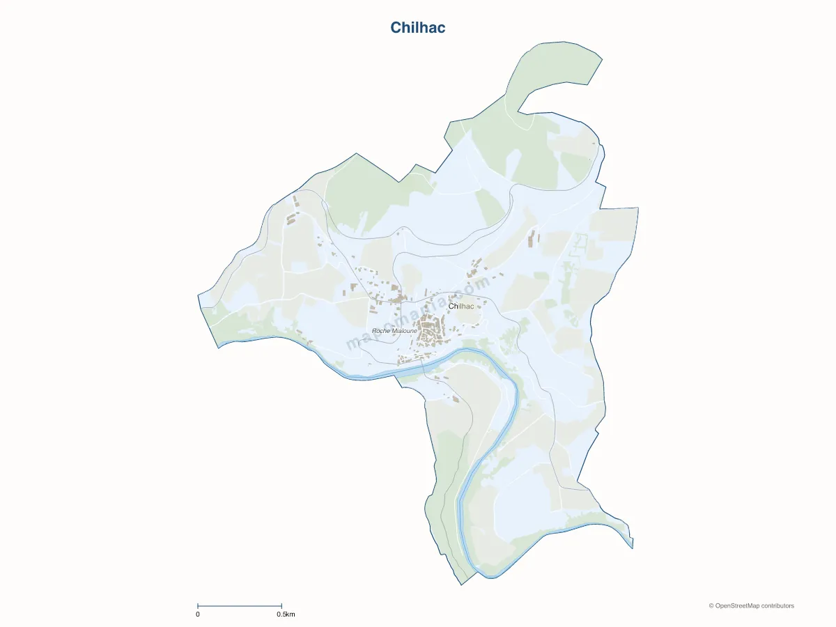 Carte de Chilhac à personnaliser