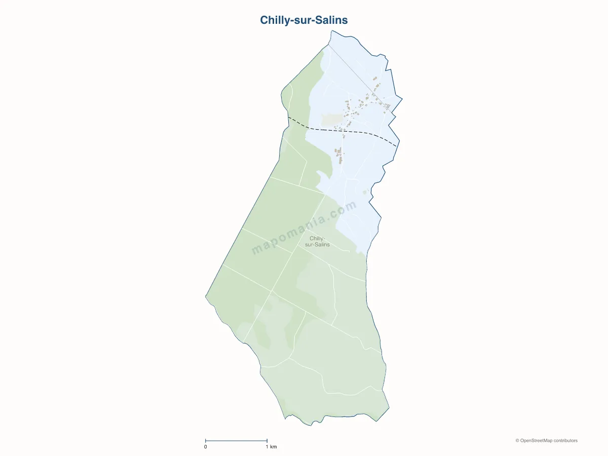 Carte de Chilly-sur-Salins à personnaliser