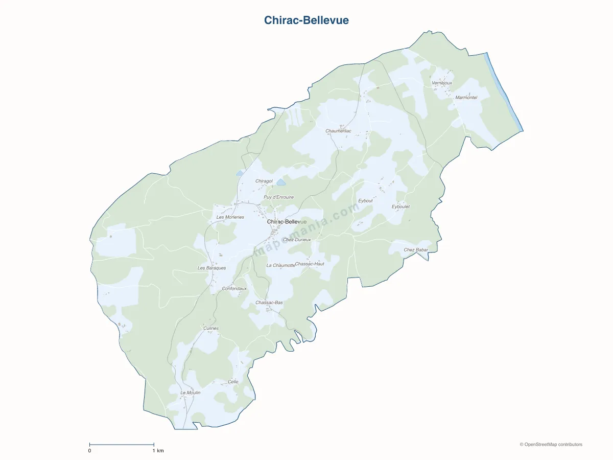 Carte de Chirac-Bellevue à personnaliser