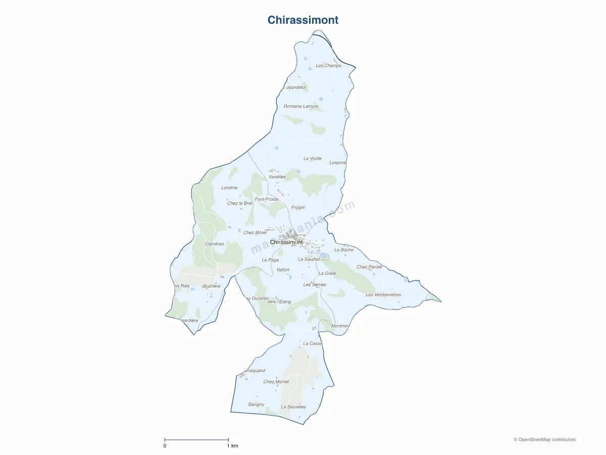 Carte de Chirassimont à personnaliser