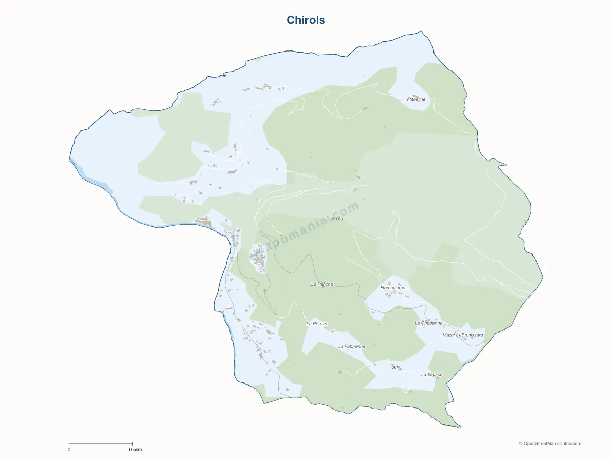 Carte de Chirols à personnaliser