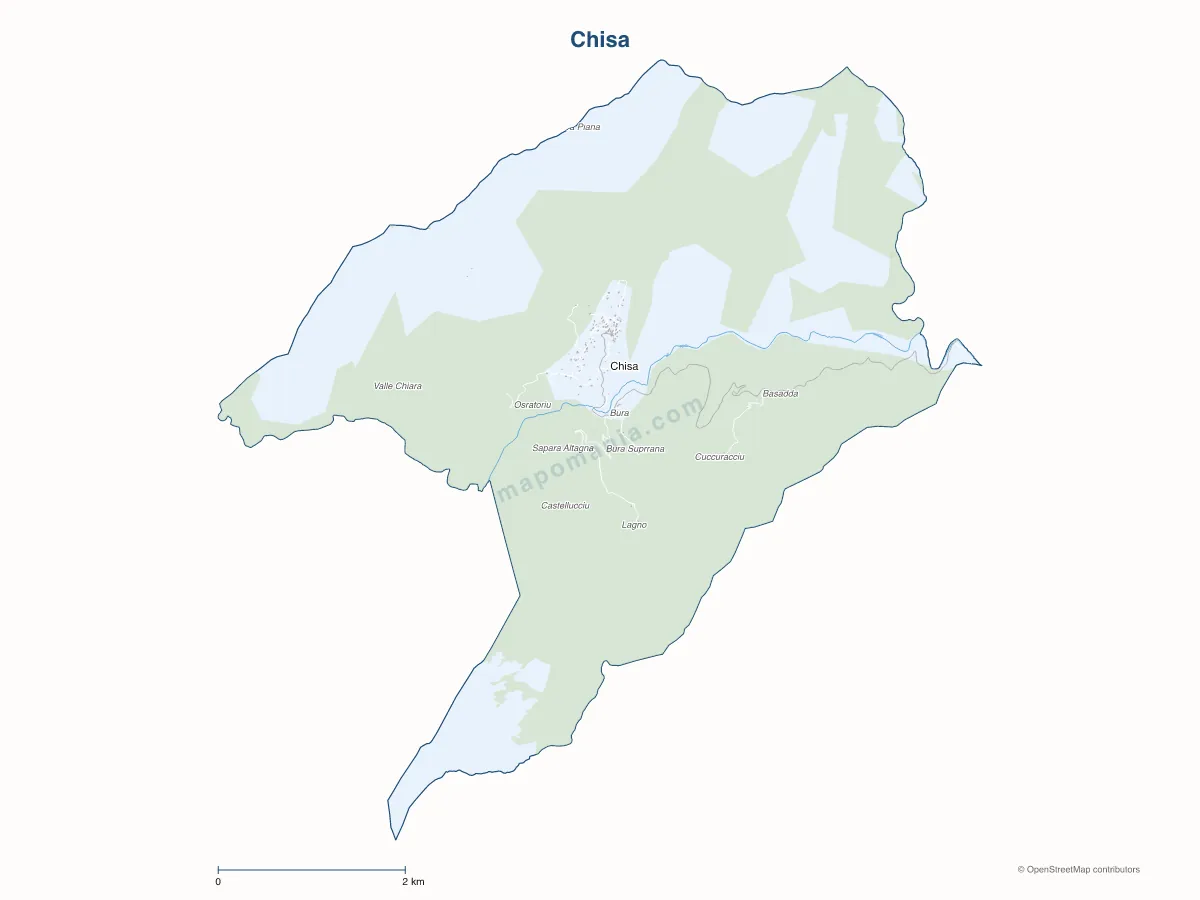 Carte de Chisa à personnaliser
