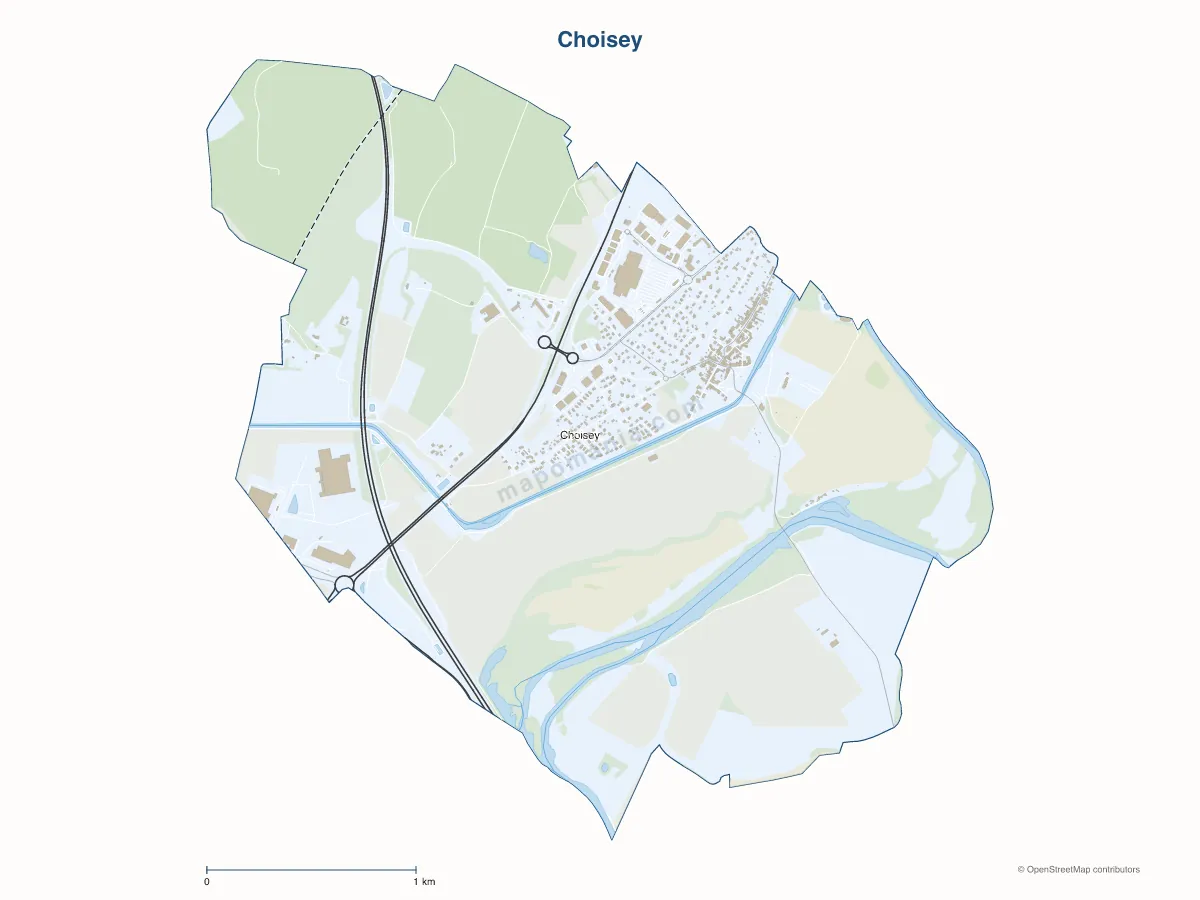 Carte de Choisey à personnaliser