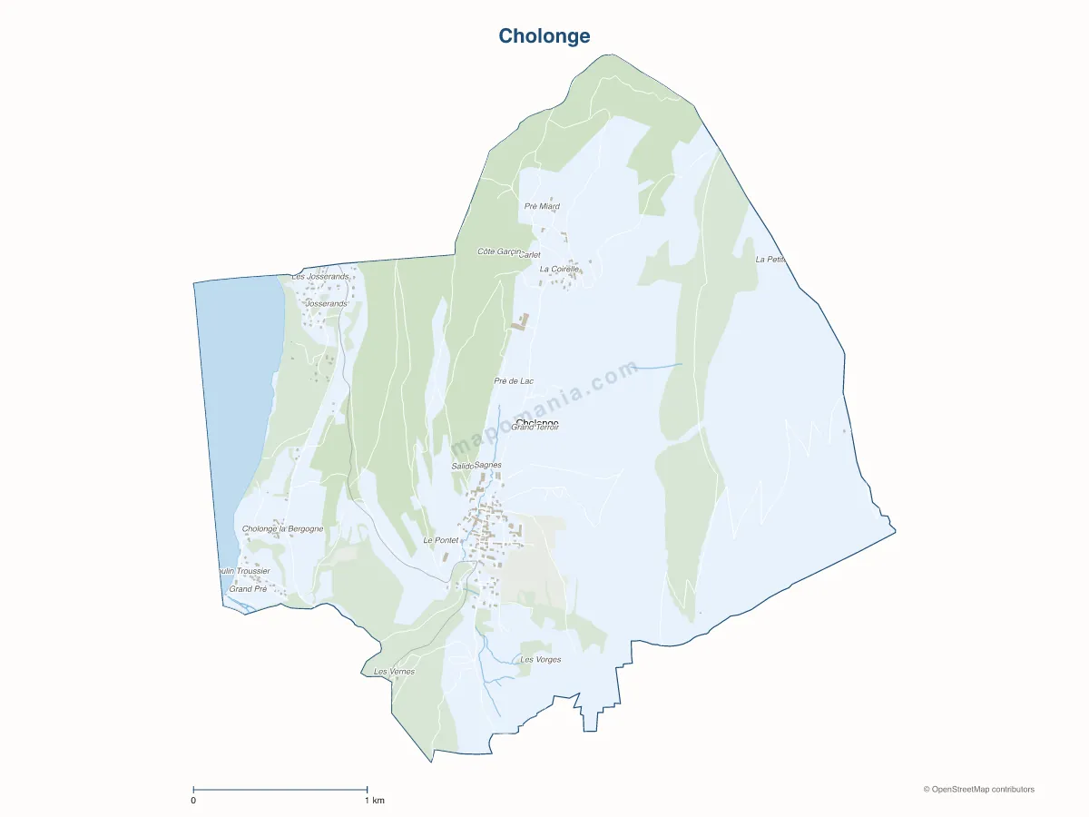 Carte de Cholonge à personnaliser