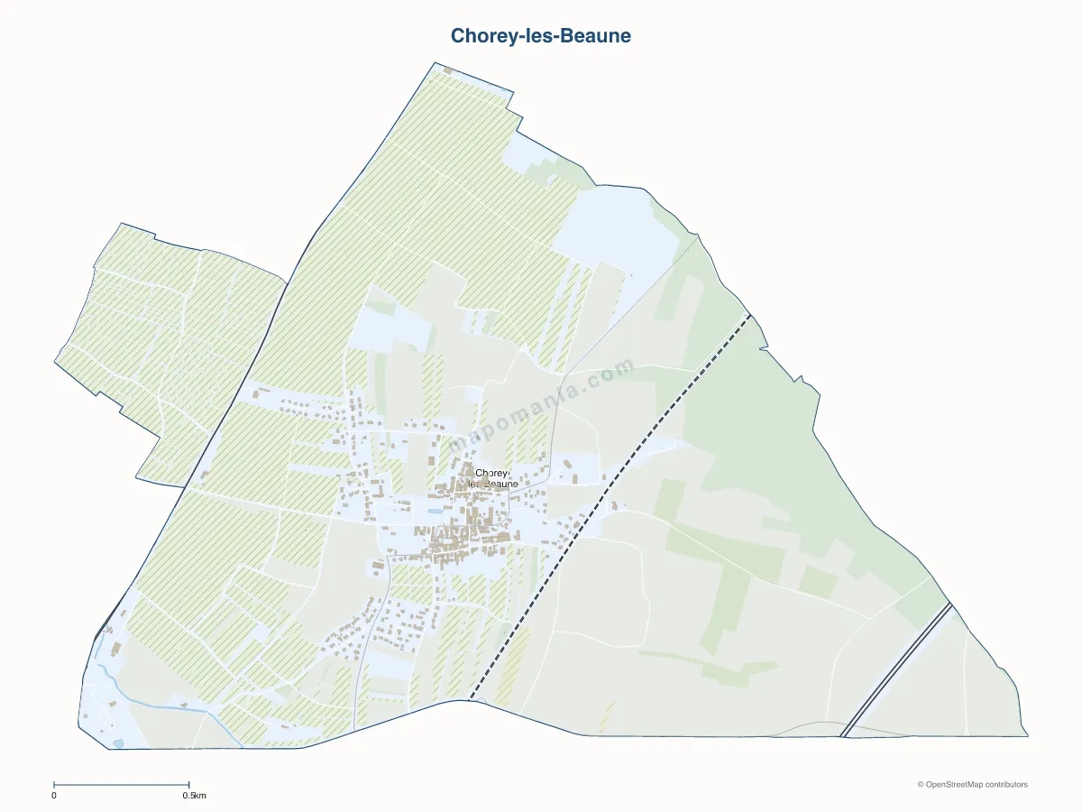Carte de Chorey-les-Beaune à personnaliser