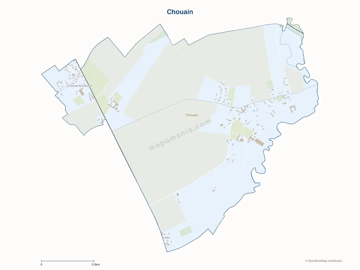 Carte de Chouain à personnaliser