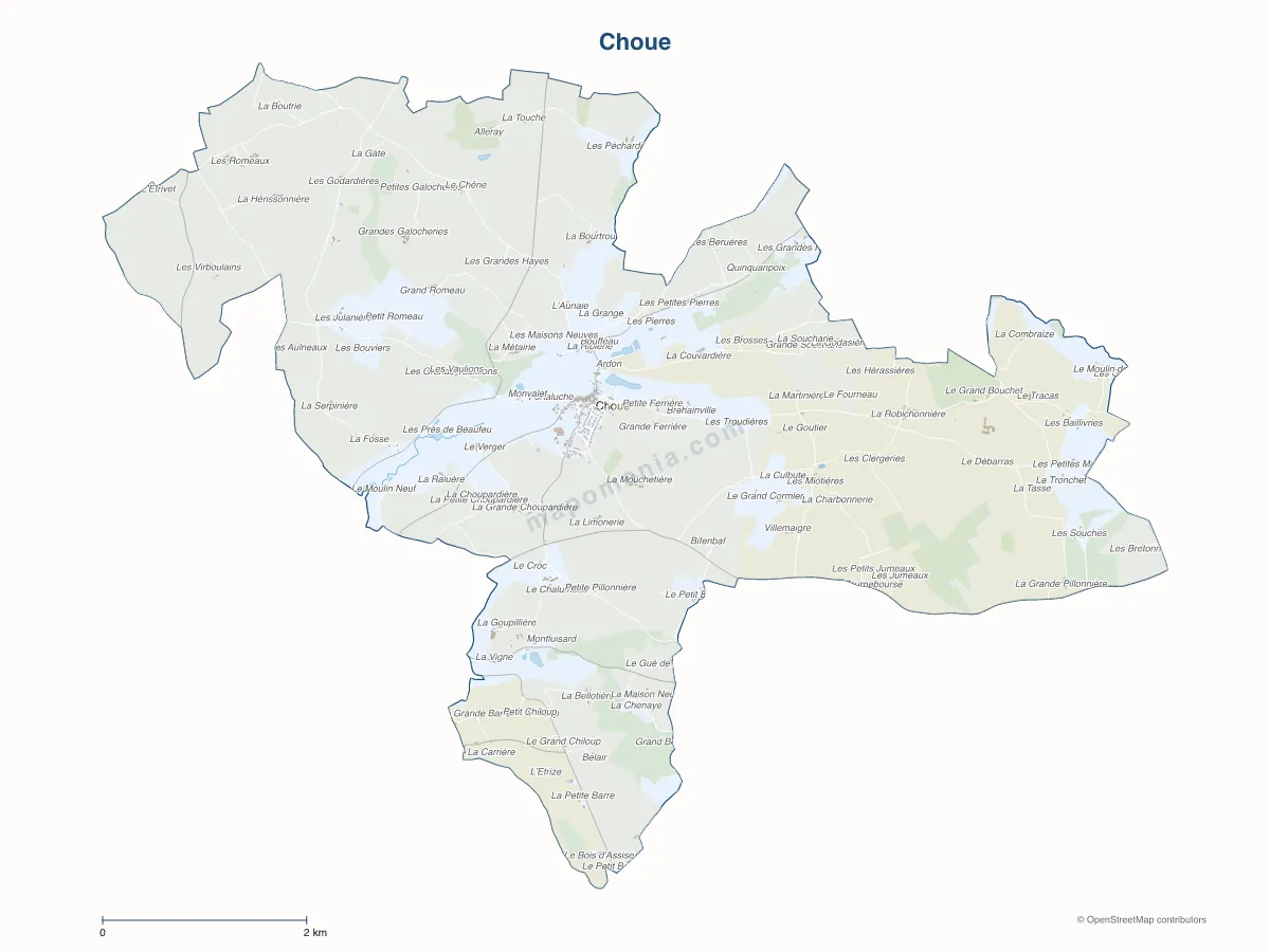 Carte de Choue à personnaliser