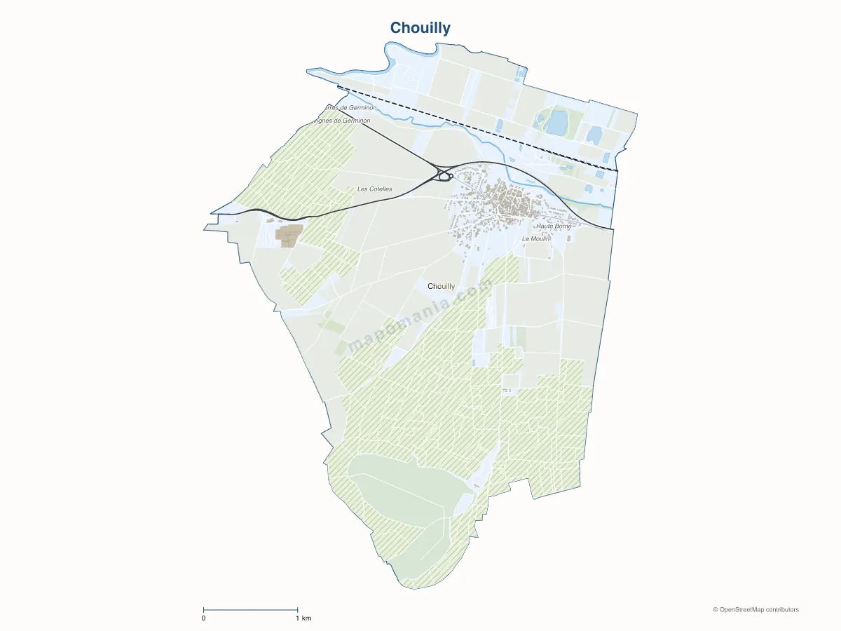 Carte de Chouilly à personnaliser