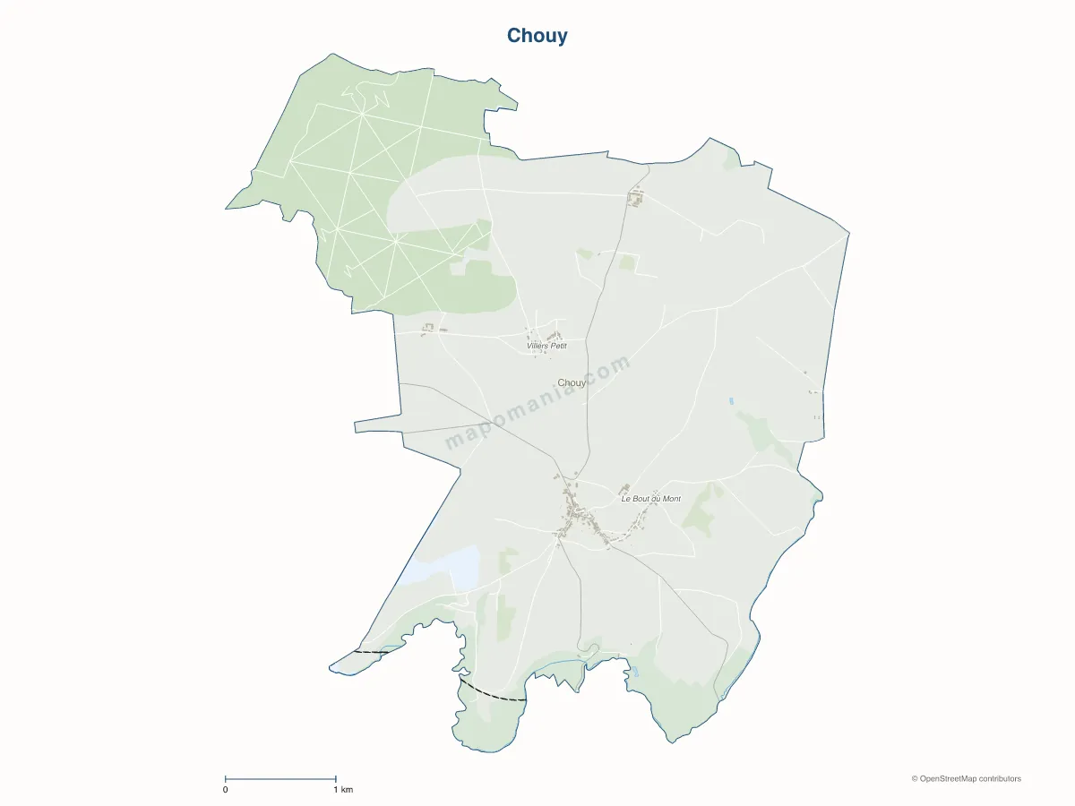 Carte de Chouy à personnaliser