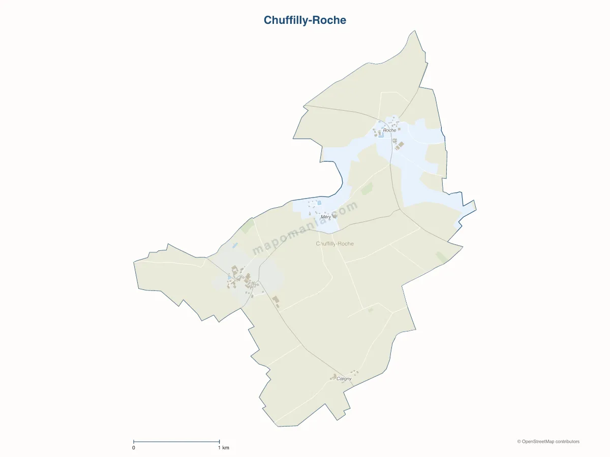 Carte de Chuffilly-Roche à personnaliser
