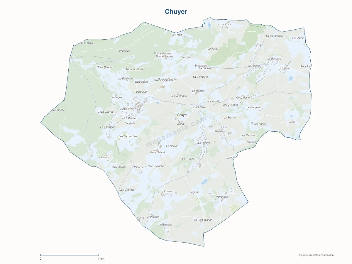 Carte de Chuyer à personnaliser