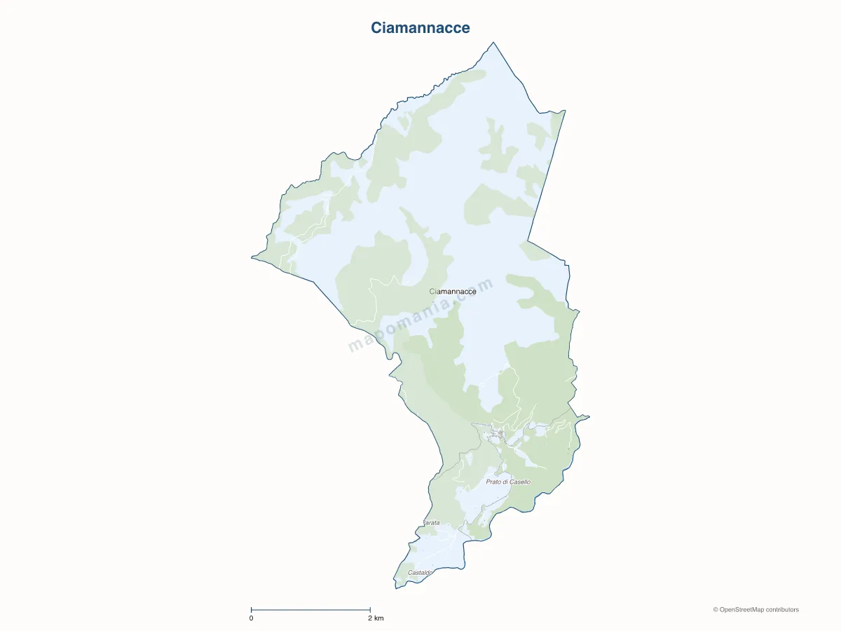 Carte de Ciamannacce à personnaliser