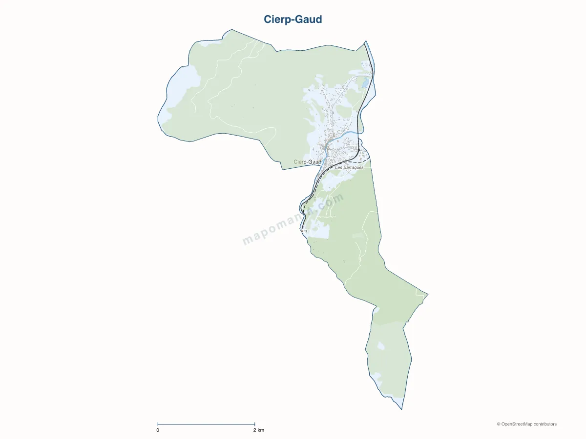 Carte de Cierp-Gaud à personnaliser