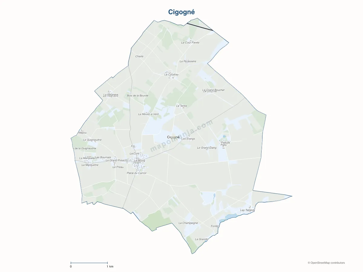 Carte de Cigogné à personnaliser