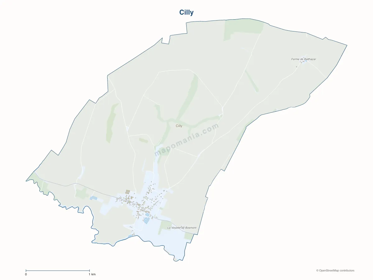 Carte de Cilly à personnaliser