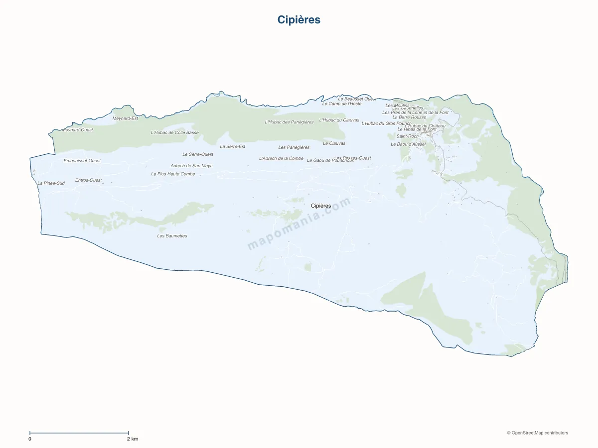 Carte de Cipières à personnaliser