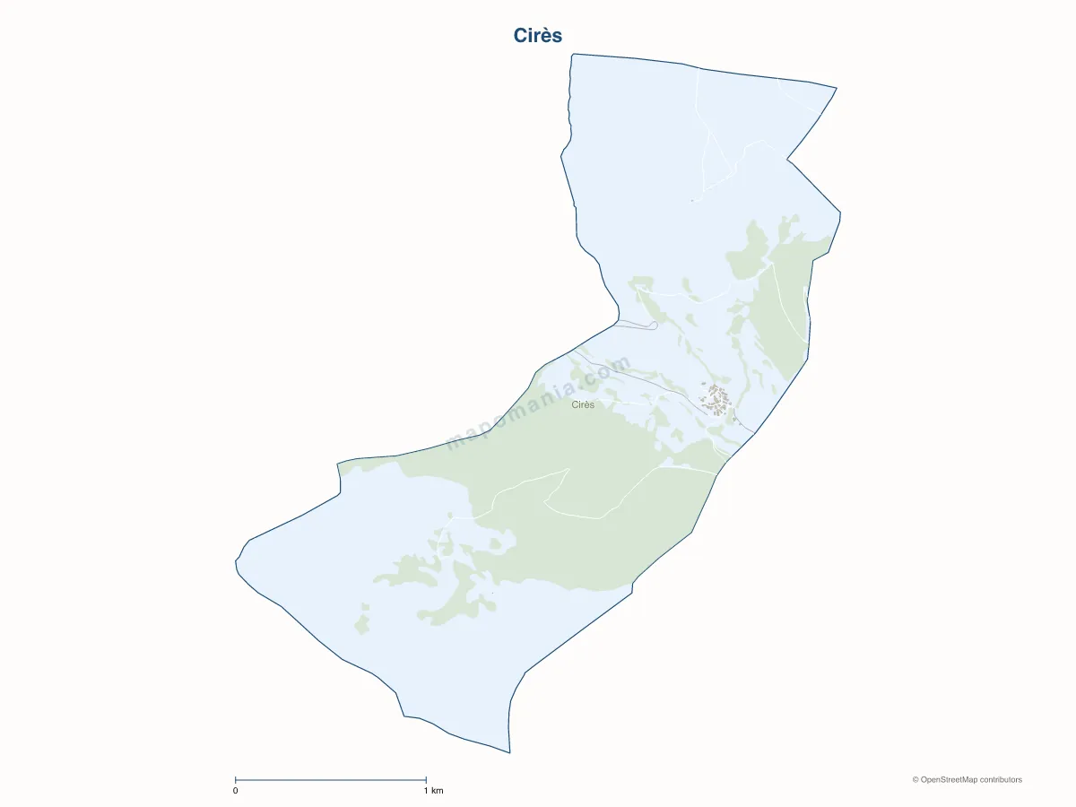 Carte de Cirès à personnaliser