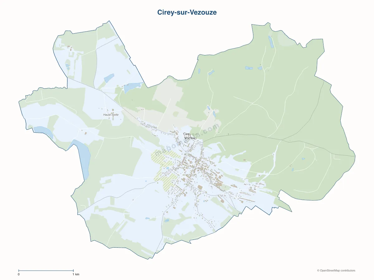 Carte de Cirey-sur-Vezouze à personnaliser