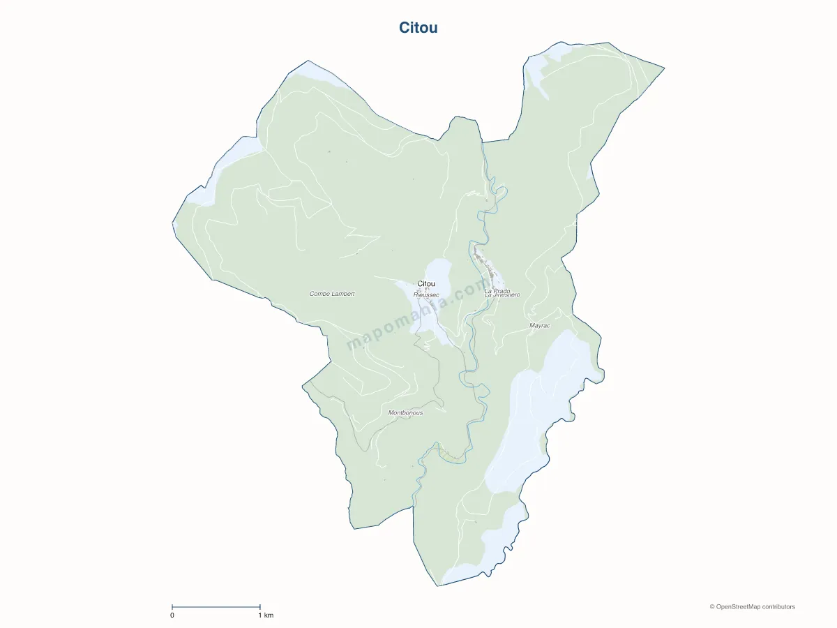 Carte de Citou à personnaliser
