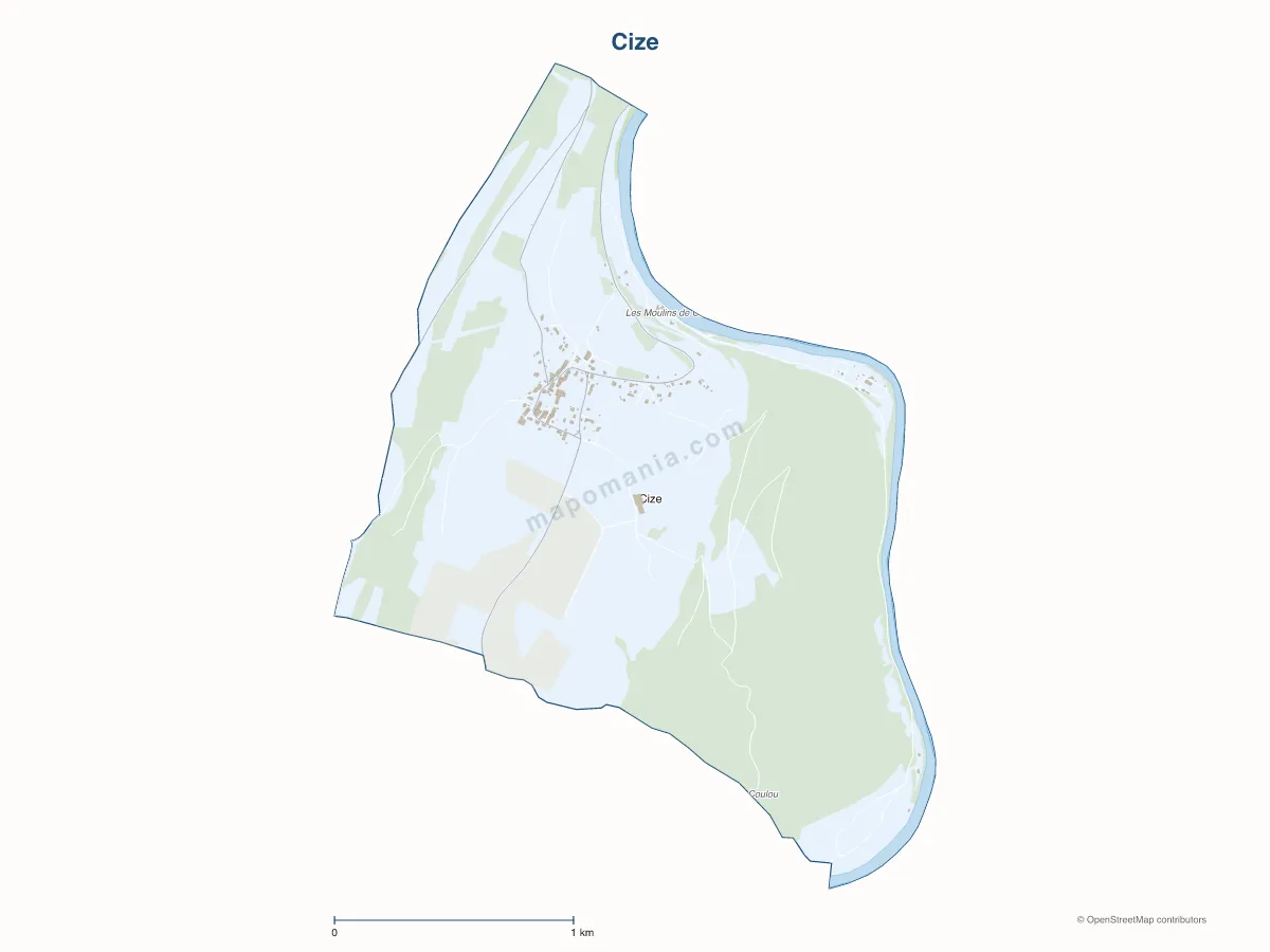Carte de Cize à personnaliser