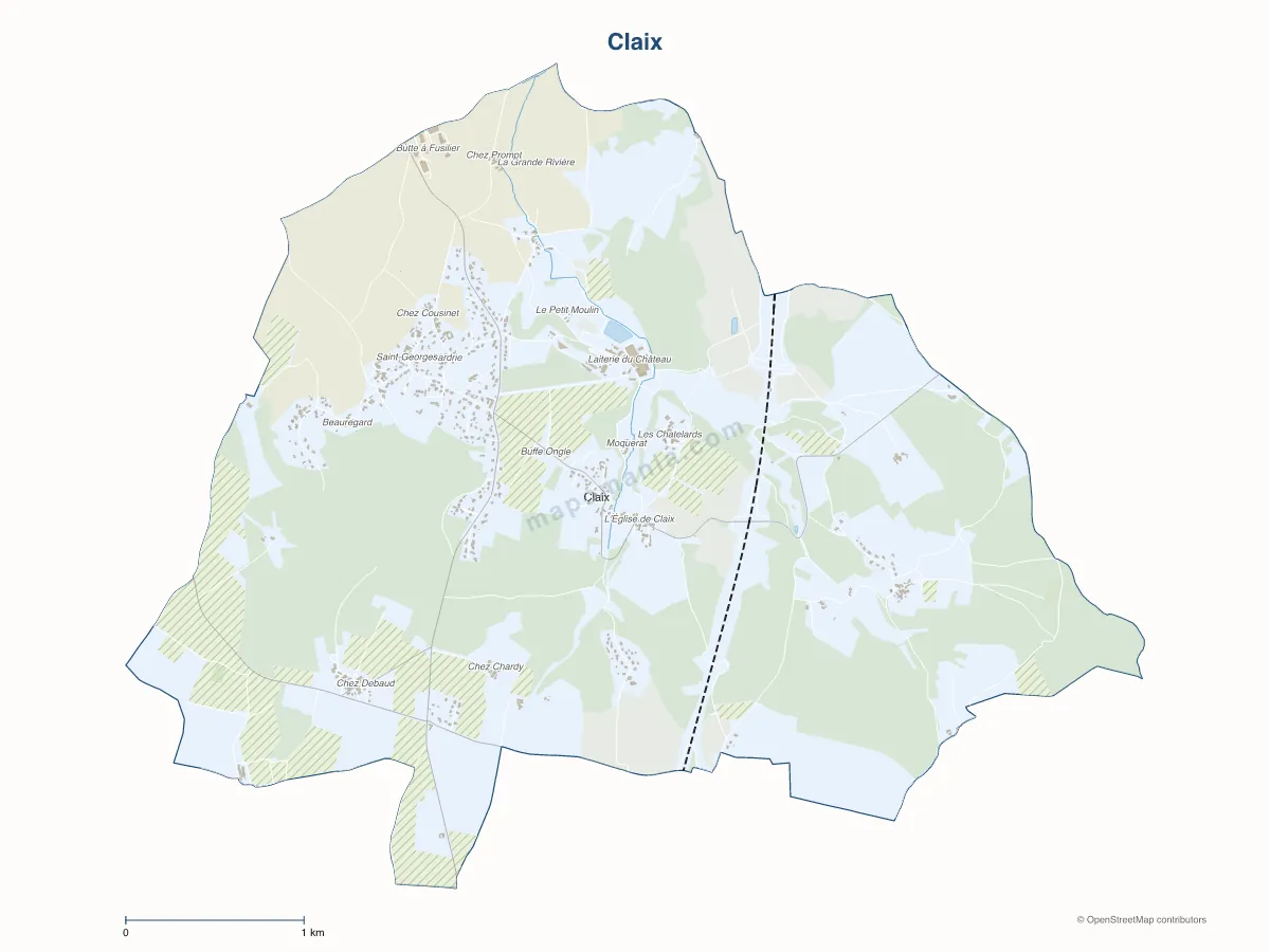 Carte de Claix à personnaliser