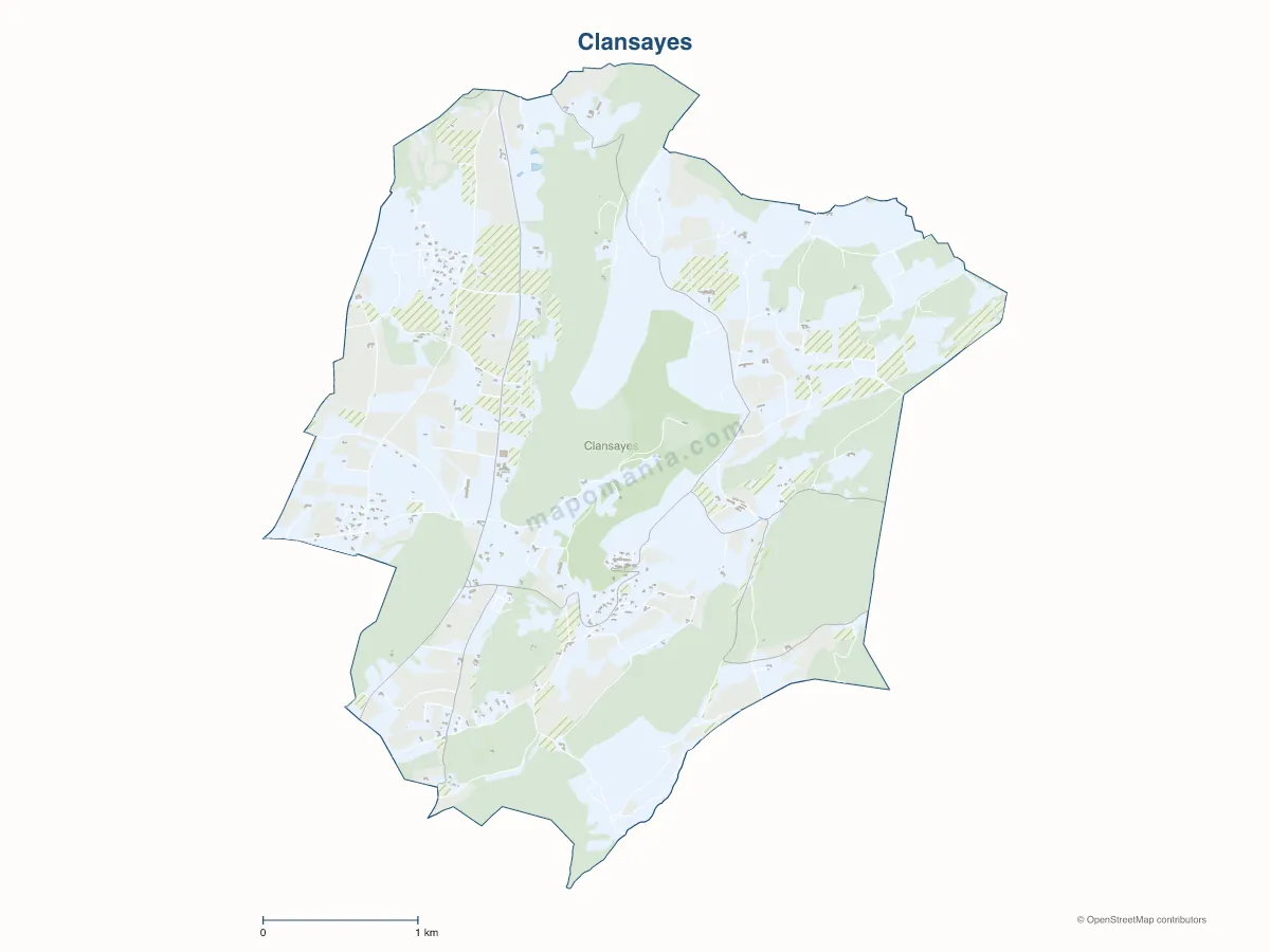 Carte de Clansayes à personnaliser