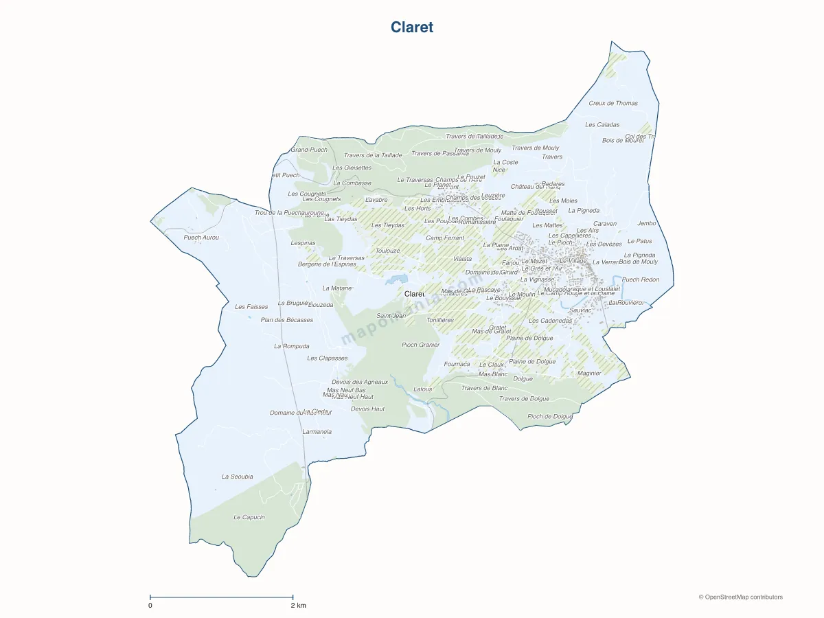 Carte de Claret à personnaliser