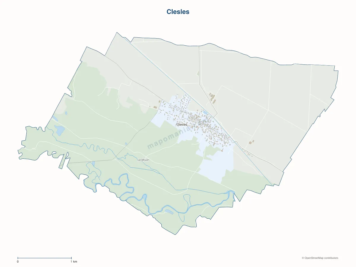 Carte de Clesles à personnaliser